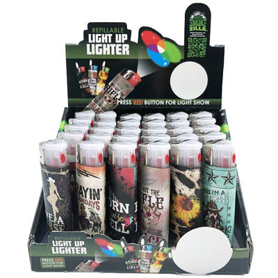 ITEM NUMBER 023248 COUNTRY LIGHT UP LIGHTER 30 PIECES PER DISPLAY