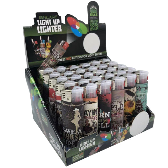 ITEM NUMBER 023248 COUNTRY LIGHT UP LIGHTER 30 PIECES PER DISPLAY