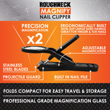 WHOLESALE ROUGHNECK MAGNIFYING NAIL CLIPPERS 6 PIECES PER DISPLAY 23527