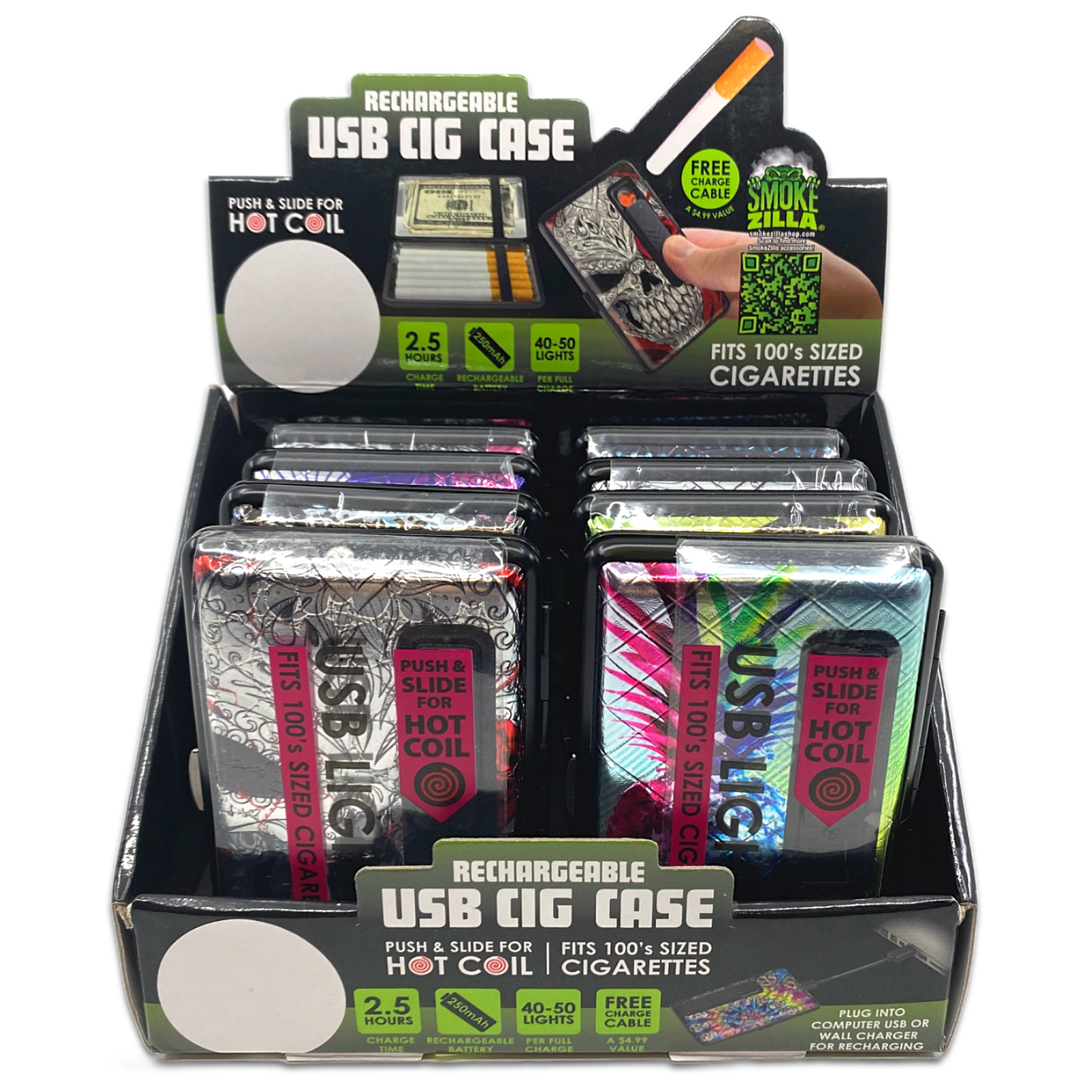 ITEM NUMBER 023303 100s USB CIG CASE 8 PIECES PER DISPLAY