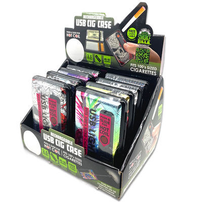 ITEM NUMBER 023303 100s USB CIG CASE 8 PIECES PER DISPLAY