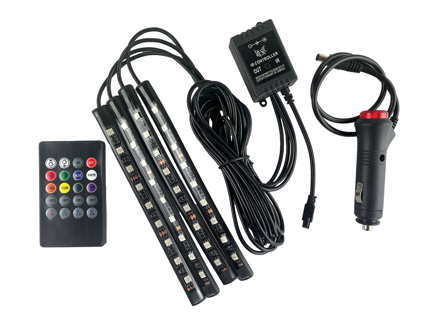 Wholesale good priceAPP remote controller multicolor led car light short  led strip lights interior ambient light From m.