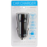 Car Charger with Dual USB / USB-C Ports 18W- 6 Pieces Per Retail Ready Display 23310