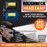Headlamp LED Flashlight 2 Pack - 6 Pieces Per Retail Ready Display 23389