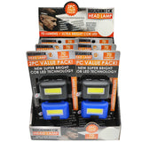 Headlamp LED Flashlight 2 Pack - 6 Pieces Per Retail Ready Display 23389