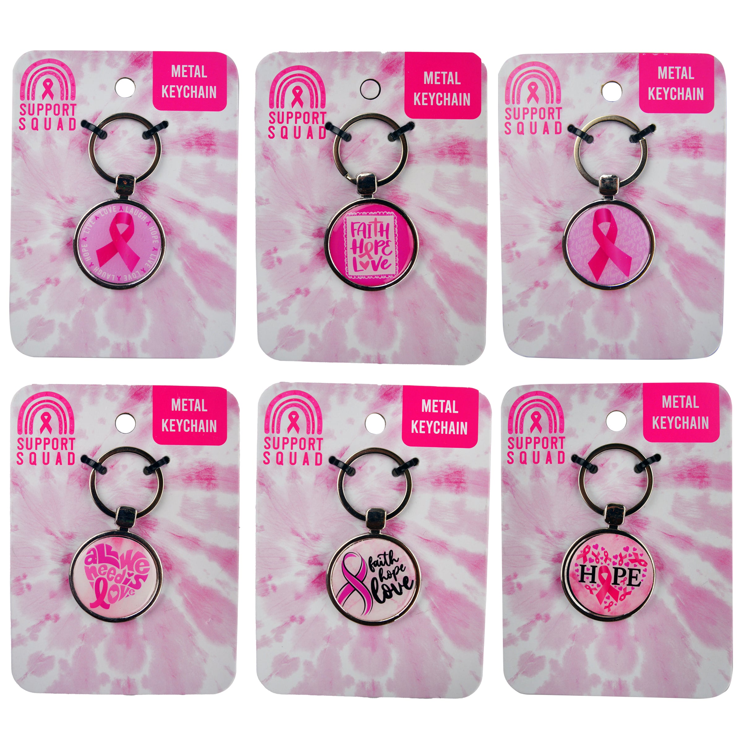 Keychain – Pink Glitter Circle – A Pampered Place