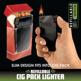 Cigarette Pack Thin Lighter- 12 Pieces Per Retail Ready Display 23483