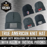 Cuffed Knit Hat Beanie with Tac Gear Patch- 6 Pieces Per Display 23504