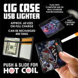 WHOLESALE CIGARETTE CASE USB LIGHTER 8 PIECES PER DISPLAY 23521