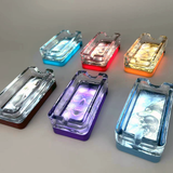 Glass Ashtray with LED Light Up Design- 6 Pieces Per Retail Ready Display 23522
