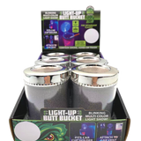 Light Show Butt Bucket Ashtray with Multi-Color LED Lights- 6 Pieces Per Retail Ready Display 23532
