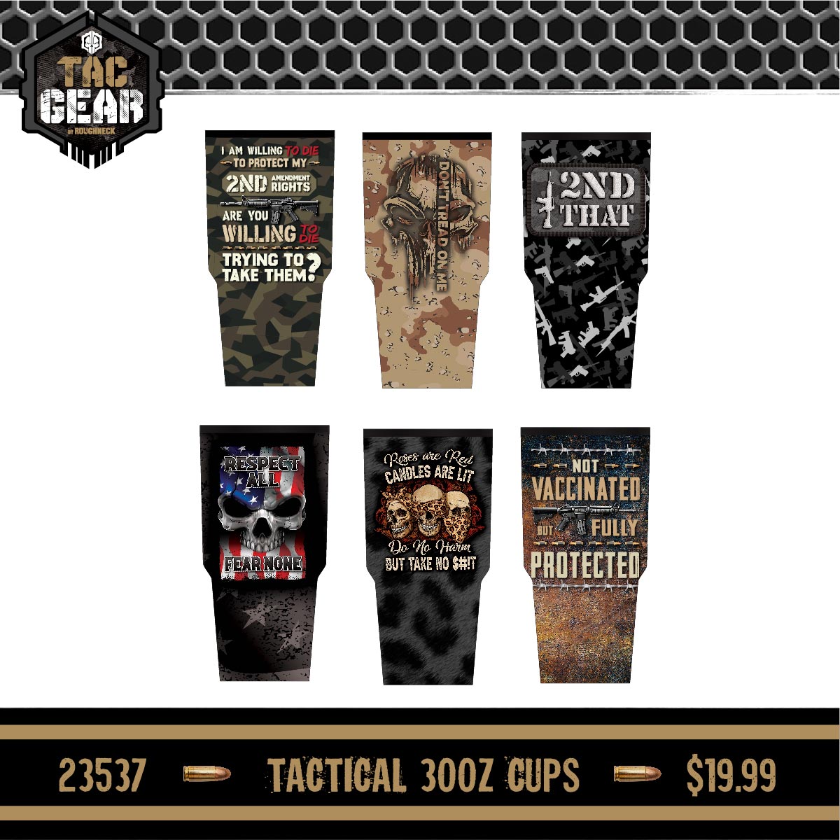 ITEM NUMBER 088448 TAC GEAR CUPS+ ACCESSORIES FLOOR DISPLAY 72 PIECES PER DISPLAY