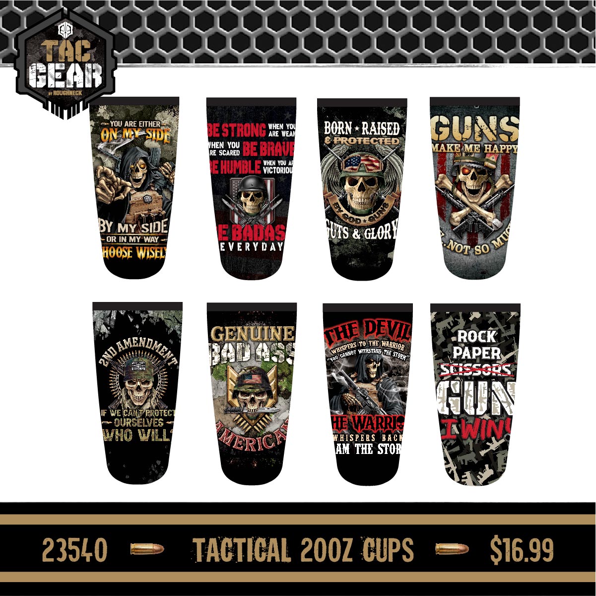 ITEM NUMBER 088448 TAC GEAR CUPS+ ACCESSORIES FLOOR DISPLAY 72 PIECES PER DISPLAY