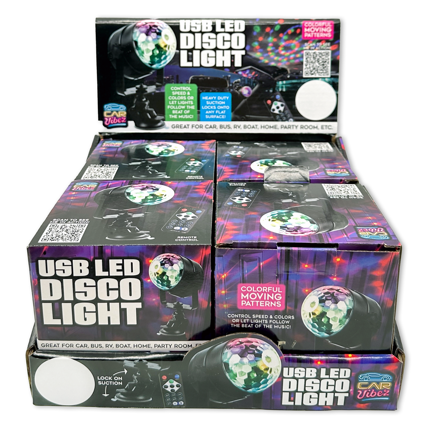 ITEM NUMBER 023575 USB SUCTION DISCO BALL 4 PIECES PER DISPLAY