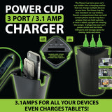 WHOLESALE CUP HOLDER CHARGER 2 PIECES PER PACK 23628
