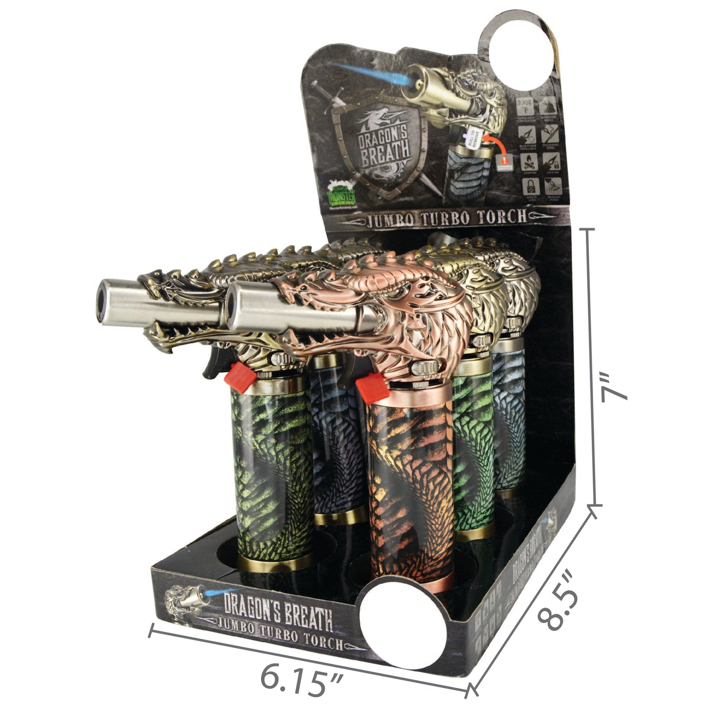Refillable Jumbo Dragon Torch lighter Specifications