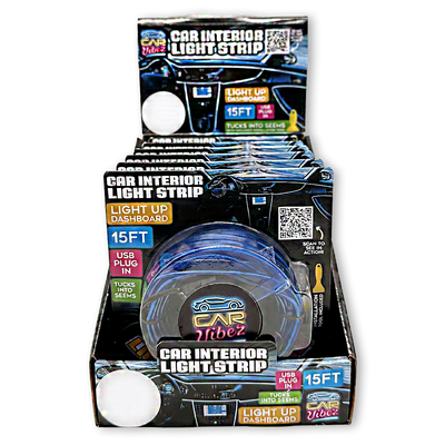 ITEM NUMBER 023698 CAR INTERIOR LIGHT STRIP 6 PIECES PER DISPLAY
