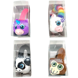 Wired Headphones Travel Pals Kids Plush with Retractable Cord - 4 Pieces Per Retail Ready Display 23699