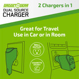 Car Charger & Wall Charger Combo Dual Port USB / USB-C 3.1 Amp- 6 Pieces Per Retail Ready Display 23708