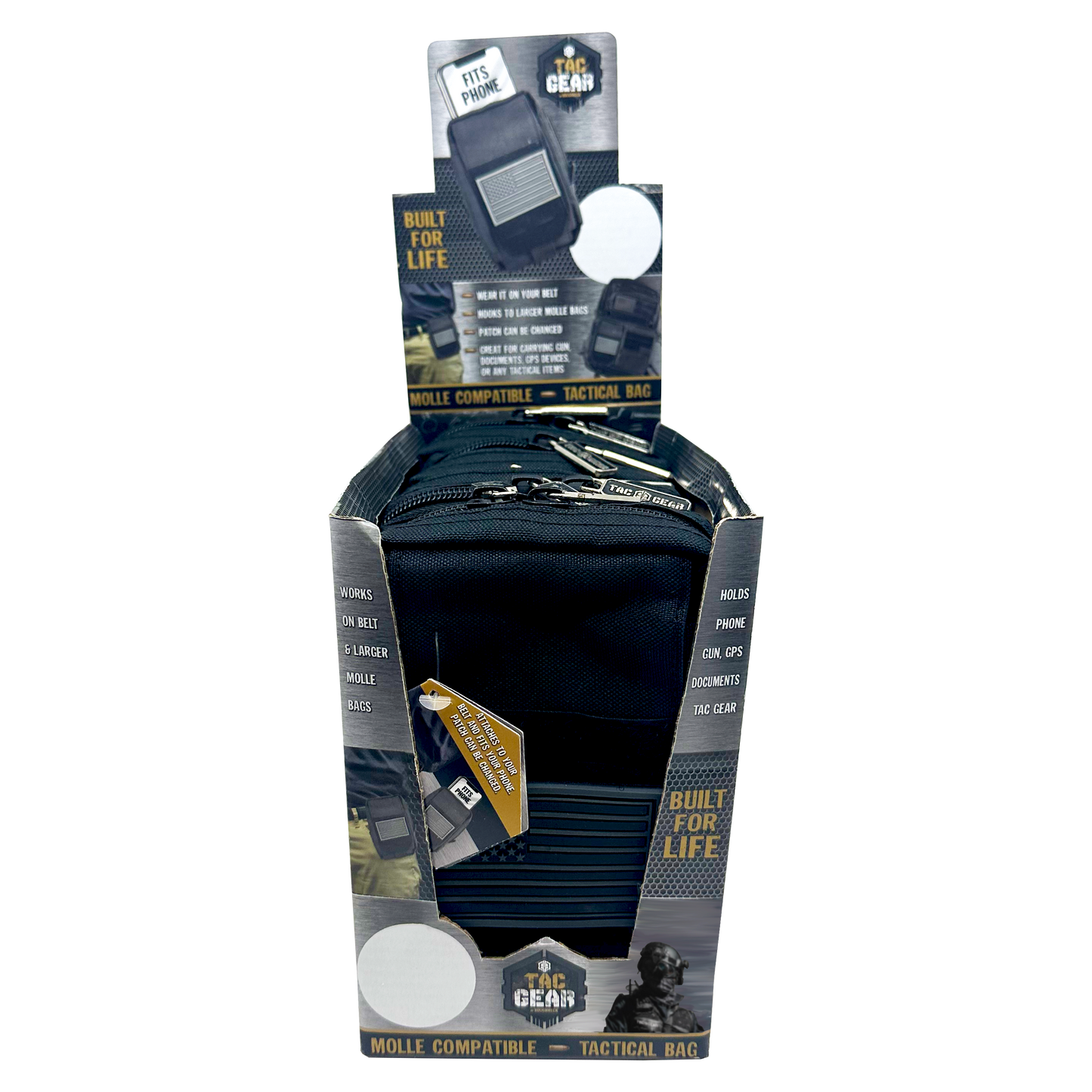 ITEM NUMBER 023795 TAC GEAR MOLLE SMALL POUCH 6 PIECES PER DISPLAY