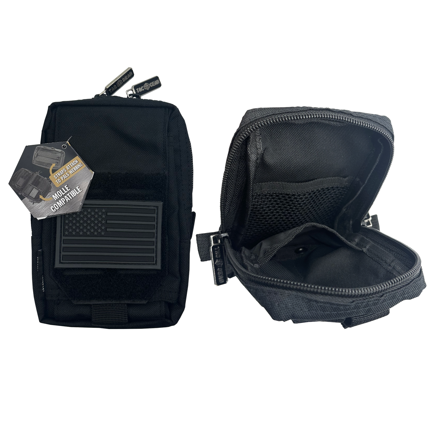 ITEM NUMBER 023795 TAC GEAR MOLLE SMALL POUCH 6 PIECES PER DISPLAY