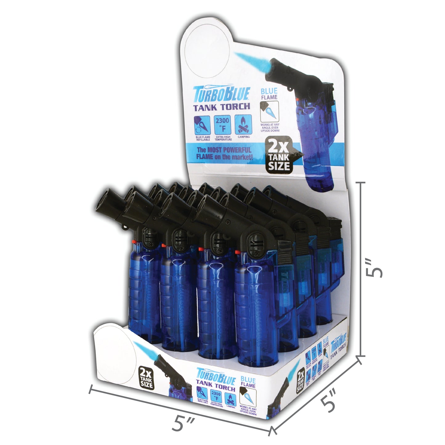 ITEM NUMBER 023814 TORCH BLUE LARGE TANK TORCH XXL 16 PIECES PER DISPLAY