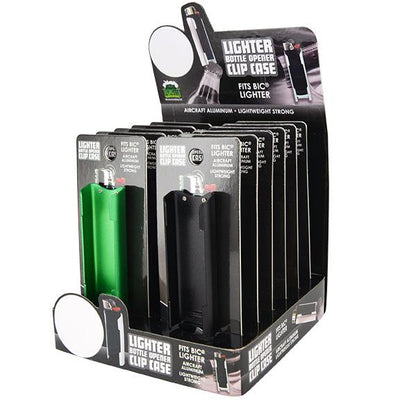 ITEM NUMBER 023816 LIGHTER CASE BOTTLE OPENER CLIP 12 PIECES PER DISPLAY