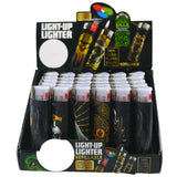 Foil Print Light Up Lighter- 30 Pieces Per Retail Ready Display 23954