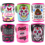 Neoprene Rhinestone Can & Bottle Cooler Coozie- 6 Per Retail Ready Display 24236