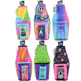 Neoprene 16 oz Bottle Suite Coozie with Cigarette Pouch- 6 Per Retail Ready Display 24238