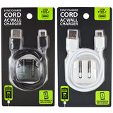 AC Wall Charger USB Port with USB to USB-C Charging Cable- 2 Pieces Per Pack 24506