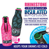 Neoprene Rhinestone Bottle Suit Coozie - 6 Per Retail Ready Display 24636