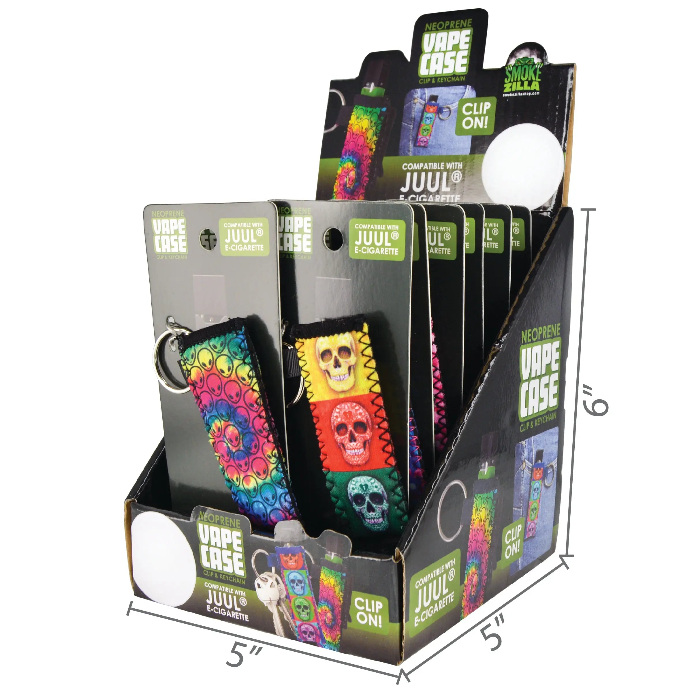 Neoprene Vape Case Key Chain - 12 Pieces Per Retail Ready Display NOVELTY INC WHOLESALE Neoprene Vape Case Key Chain - 12 Pieces Per Retail Ready Display NOVELTY INC WHOLESALE