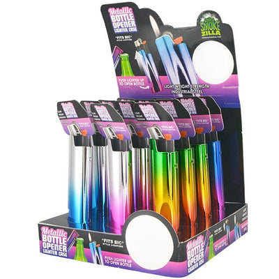 ITEM NUMBER 025437 METAL LIGHTER CASE BOTTLE OPENER 12 PIECES PER DISPLAY
