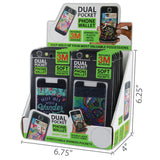 Phone Wallet Dual Pocket Spandex- 12 Pieces Per Retail Ready Display 25469MN