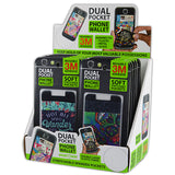 Phone Wallet Dual Pocket Spandex- 12 Pieces Per Retail Ready Display 25469MN