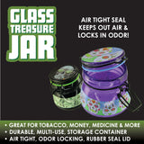 Glass Storage Jar with Clasp- 6 Pieces Per Retail Ready Display 25629
