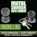 Metal Grinder Key Chain- 12 Pieces Per Retail Ready Display 25635