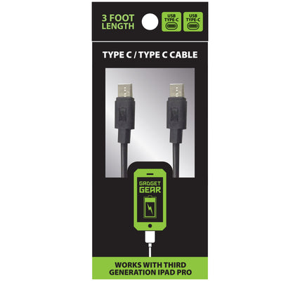 ITEM NUMBER 025730 3FT USB-C-TO-USB-C CHARGE CABLE 4 PIECES PER PACK