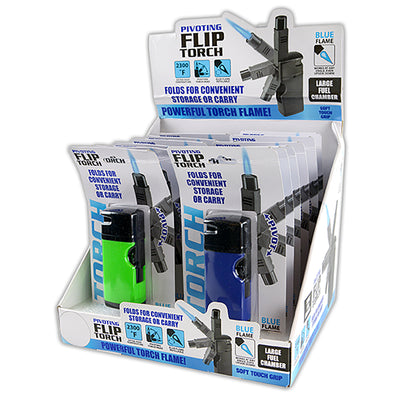 ITEM NUMBER 025927MN FLIP TORCH BLUE LIGHTER 12 PIECES PER DISPLAY