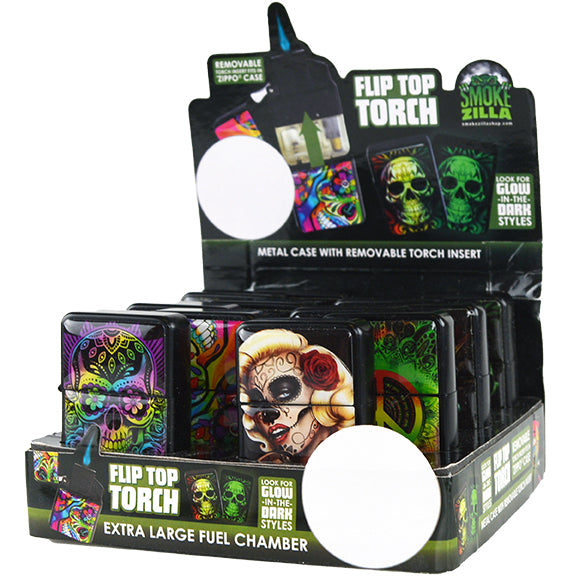 ITEM NUMBER 026166 FLIP TOP SINGLE TORCH 12 PIECES PER DISPLAY