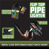 Metal Flip Top Pipe Lighter- 12 Pieces Per Retail Ready Display 26167