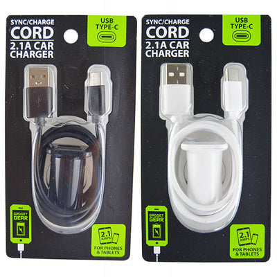 ITEM NUMBER 026403 2.1 2PC USB-TO-USB-C CAR CHARGER 2 PIECES PER PACK