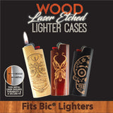 WHOLESALE WOOD LIGHTER CASE 12 PIECES PER DISPLAY 26433