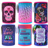 Neoprene Rhinestone Can & Bottle Cooler Coozie- 6 Per Retail Ready Display 26441
