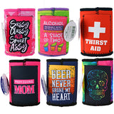 Neoprene Can & Bottle Cooler Coozie with Card Pocket- 6 Pieces Per Retail Ready Display 26453
