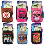 Neoprene Can & Bottle Cooler Coozie with Card Pocket- 6 Pieces Per Retail Ready Display 26454