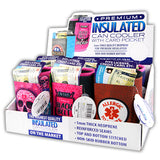 Neoprene Can & Bottle Cooler Coozie with Card Pocket- 6 Pieces Per Retail Ready Display 26454