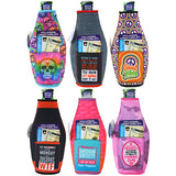 Neoprene 16 oz Bottle Suite Coozie with Card Pocket- 6 Per Retail Ready Display 26457