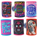 Neoprene Rhinestone Can & Bottle Cooler Coozie- 6 Per Retail Ready Display 26471